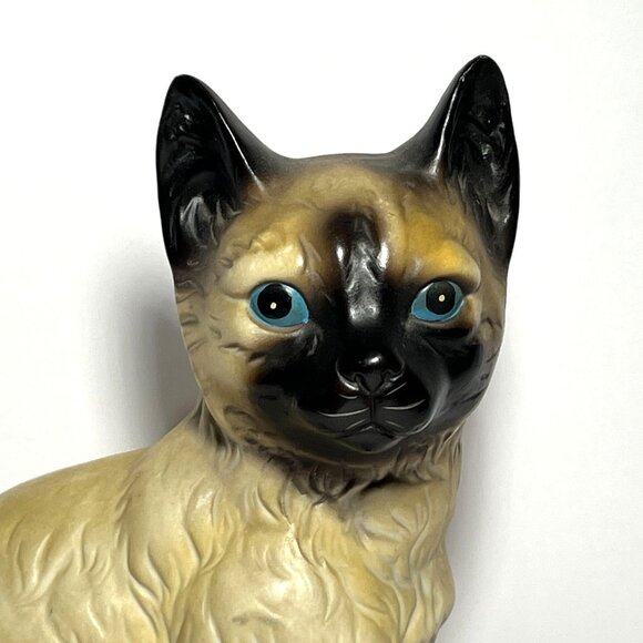 Vintage Mid Century Ceramic Siamese Cat Figurine - Picture 2 of 7